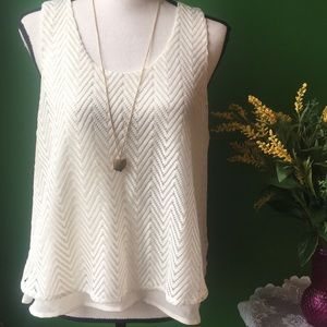 Chevron Lace Bell Tank